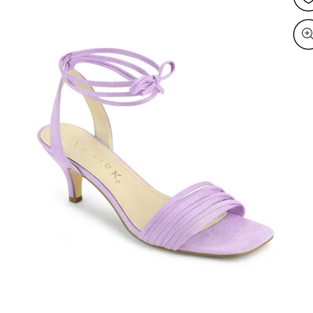 Allegra K Purple Kitten Heel Sandals - Picture 3 of 6